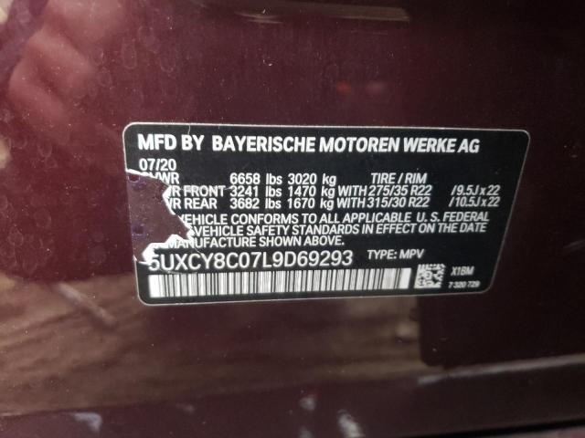 Photo 9 VIN: 5UXCY8C07L9D69293 - BMW X6 M50I 