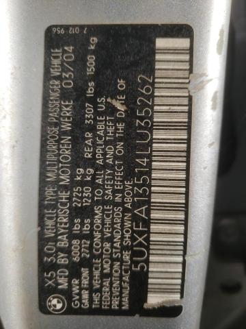 Photo 13 VIN: 5UXFA13514LU35262 - BMW X5 