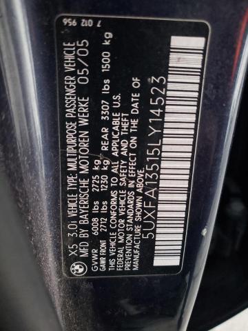 Photo 11 VIN: 5UXFA13515LY14523 - BMW X5 