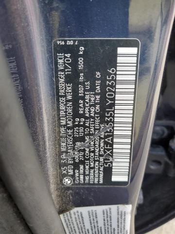 Photo 11 VIN: 5UXFA13535LY02356 - BMW X5 3.0I 