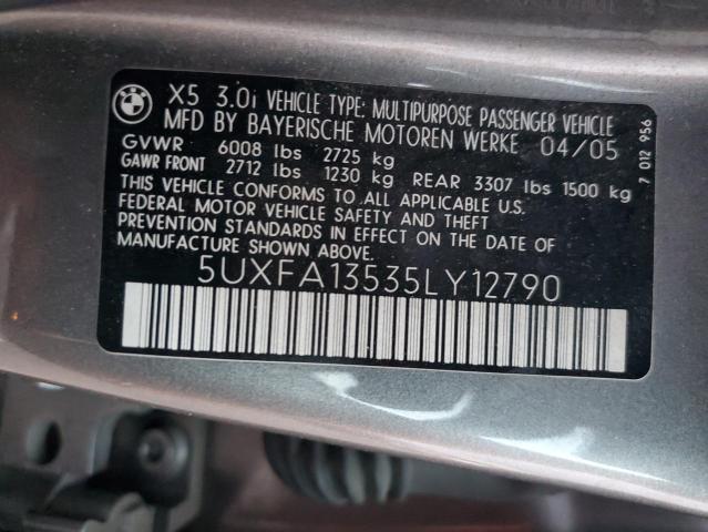 Photo 11 VIN: 5UXFA13535LY12790 - BMW X5 