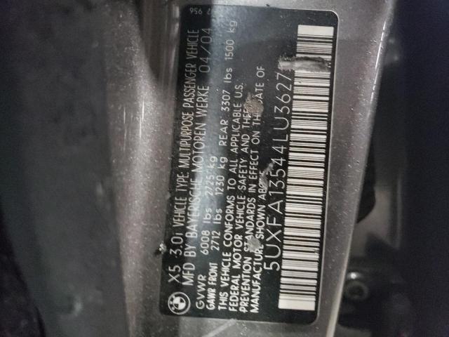 Photo 12 VIN: 5UXFA13544LU36275 - BMW X5 3.0I 