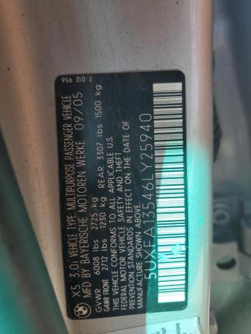 Photo 12 VIN: 5UXFA13546LY25940 - BMW X5 3.0I 