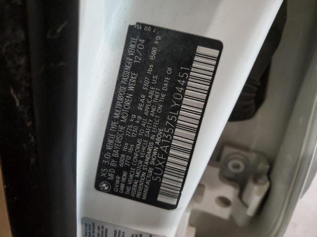 Photo 12 VIN: 5UXFA13575LY04451 - BMW X5 3.0I 