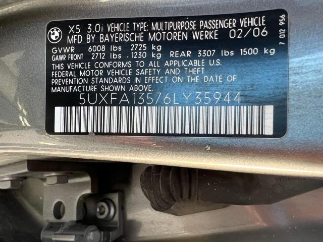 Photo 9 VIN: 5UXFA13576LY35944 - BMW X5 3.0I 