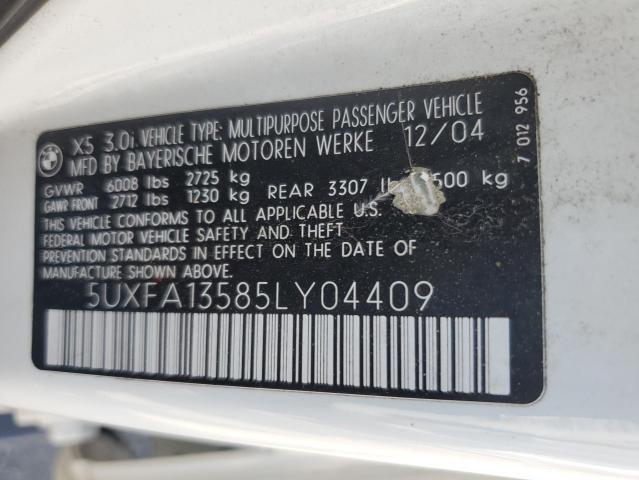 Photo 12 VIN: 5UXFA13585LY04409 - BMW X5 