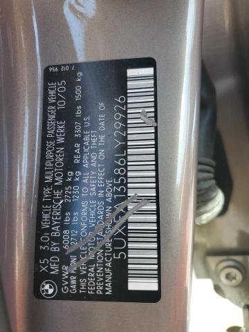 Photo 11 VIN: 5UXFA13586LY29926 - BMW X5 3.0I 