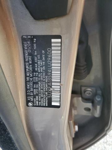 Photo 12 VIN: 5UXFA13594LU29600 - BMW X5 3.0I 