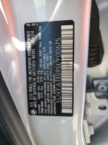 Photo 12 VIN: 5UXFA13595LY00675 - BMW X5 3.0I 