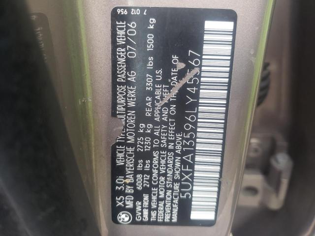 Photo 9 VIN: 5UXFA13596LY45567 - BMW X5 3.0I 