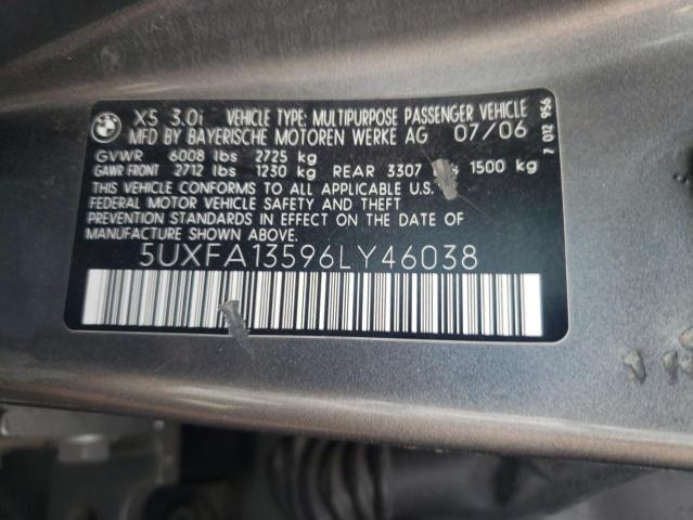 Photo 12 VIN: 5UXFA13596LY46038 - BMW X5 3.0I 