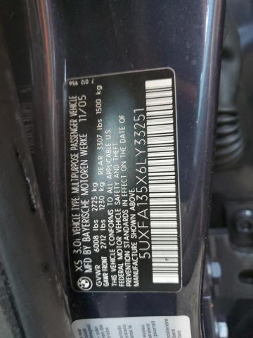 Photo 13 VIN: 5UXFA135X6LY33251 - BMW X5 3.0I 