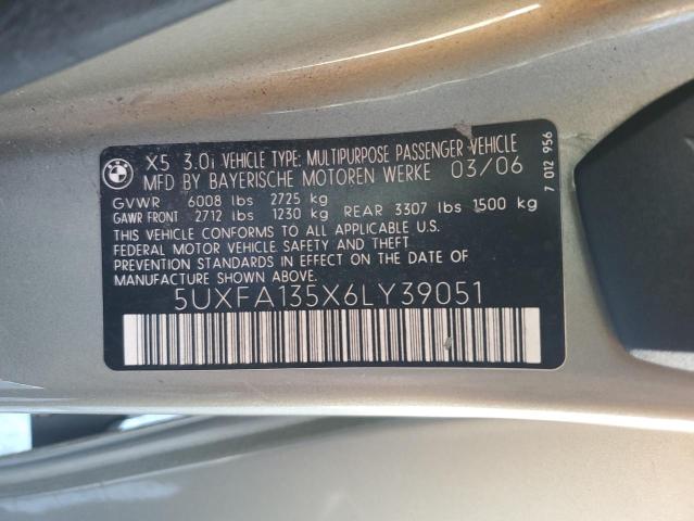 Photo 11 VIN: 5UXFA135X6LY39051 - BMW X5 3.0I 