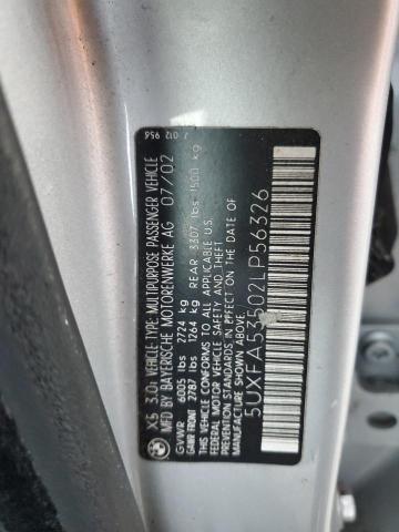 Photo 12 VIN: 5UXFA53502LP56326 - BMW X5 3.0I 