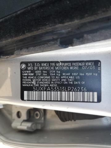 Photo 12 VIN: 5UXFA53513LP26236 - BMW X5 3.0I 