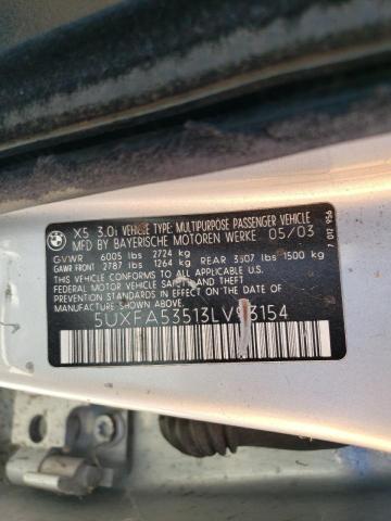 Photo 11 VIN: 5UXFA53513LV93154 - BMW X5 3.0I 