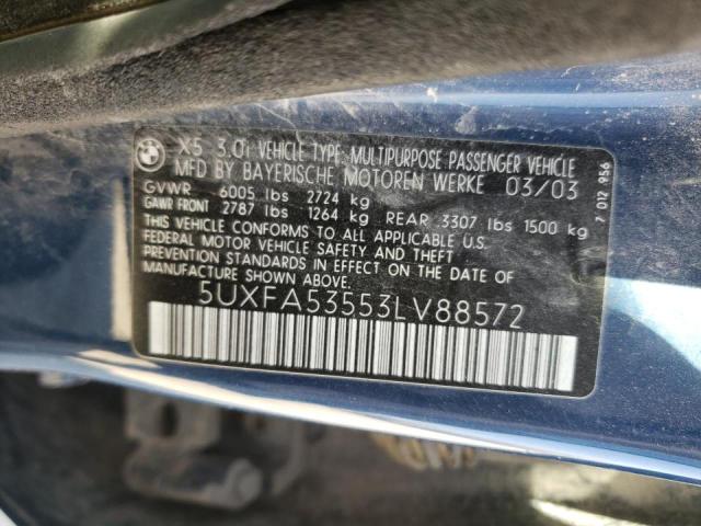 Photo 9 VIN: 5UXFA53553LV88572 - BMW X5 3.0I 