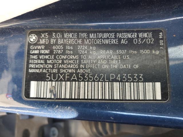 Photo 13 VIN: 5UXFA53562LP43533 - BMW X5 3.0I 