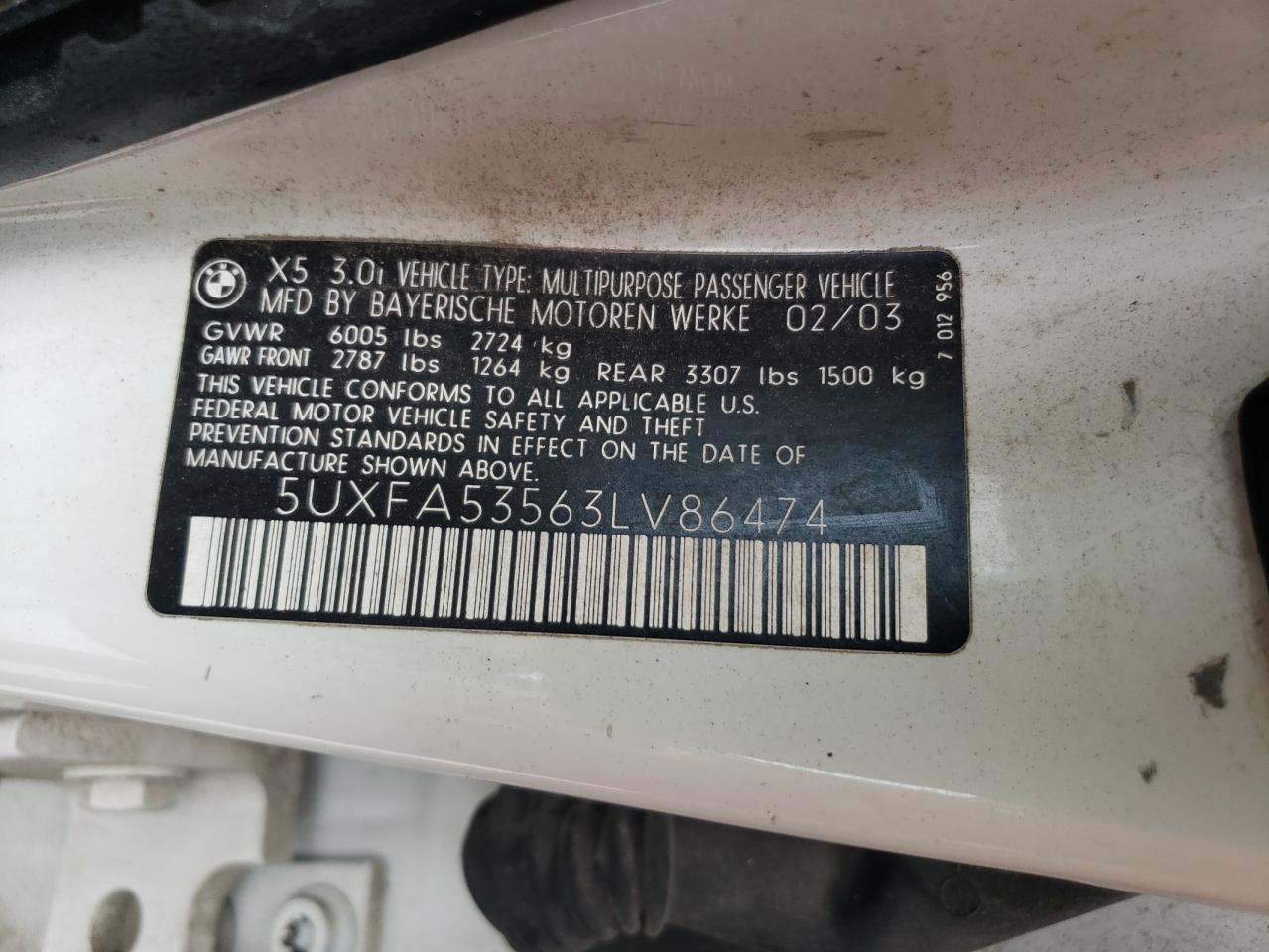 Photo 12 VIN: 5UXFA53563LV86474 - BMW X5 