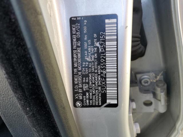 Photo 12 VIN: 5UXFA53592LP57152 - BMW X5 3.0I 