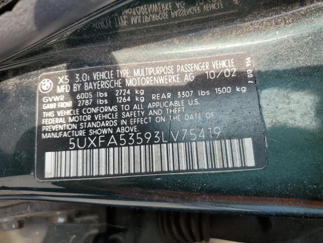 Photo 12 VIN: 5UXFA53593LV75419 - BMW X3 