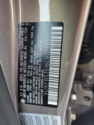 Photo 11 VIN: 5UXFB53516LV27950 - BMW X5 4.4I 