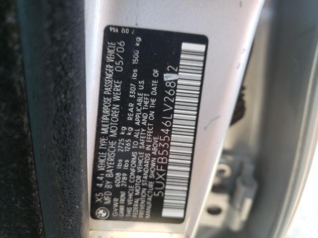 Photo 12 VIN: 5UXFB53546LV26842 - BMW X5 4.4I 