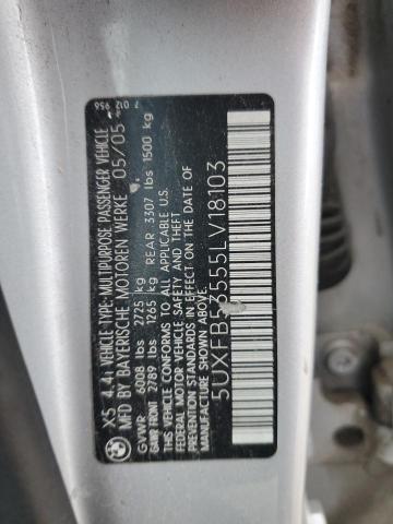 Photo 12 VIN: 5UXFB53555LV18103 - BMW X5 4.4I 