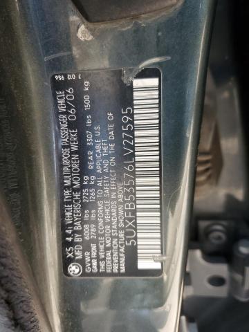 Photo 11 VIN: 5UXFB53576LV27595 - BMW X5 