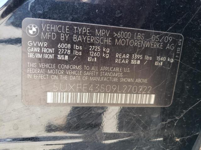 Photo 12 VIN: 5UXFE43509L270222 - BMW X5 XDRIVE3 