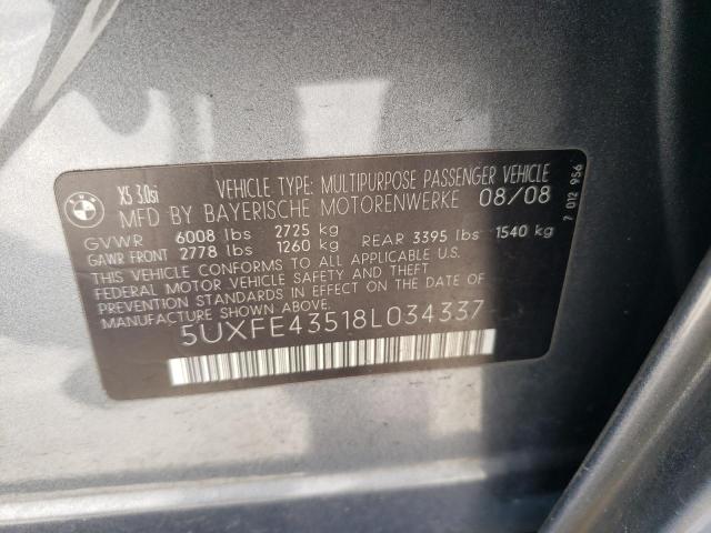 Photo 12 VIN: 5UXFE43518L034337 - BMW X5 3.0I 