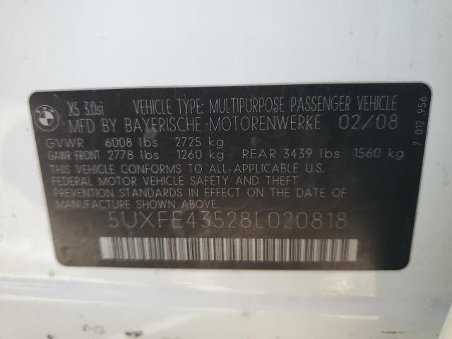 Photo 12 VIN: 5UXFE43528L020818 - BMW X5 3.0I 