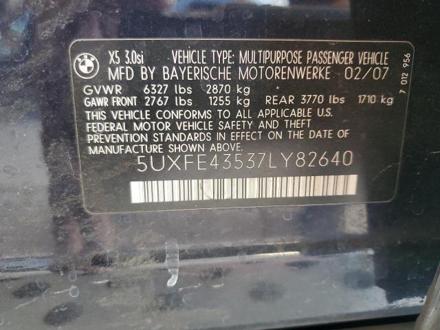 Photo 12 VIN: 5UXFE43537LY82640 - BMW X5 3.0I 