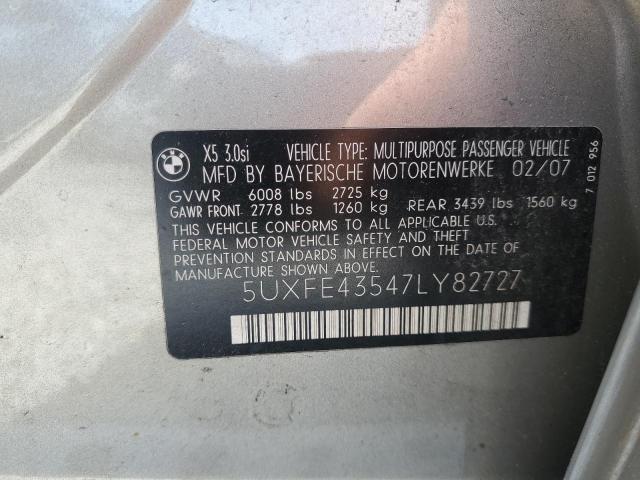 Photo 12 VIN: 5UXFE43547LY82727 - BMW X5 3.0I 