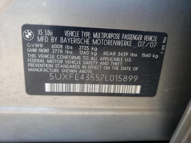 Photo 9 VIN: 5UXFE43557L015899 - BMW X5 3.0I 