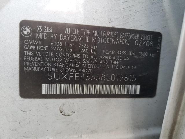 Photo 12 VIN: 5UXFE43558L019615 - BMW X5 3.0I 