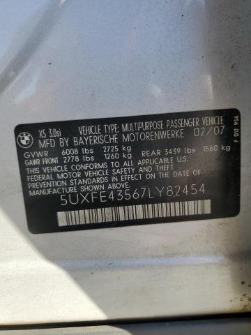 Photo 11 VIN: 5UXFE43567LY82454 - BMW X5 3.0I 