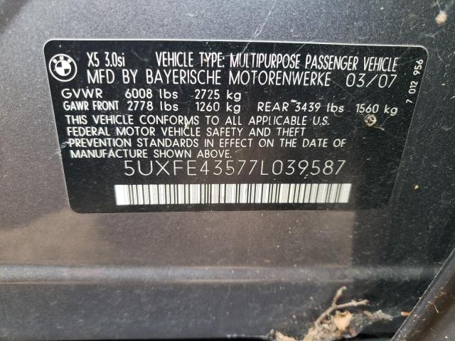 Photo 12 VIN: 5UXFE43577L039587 - BMW X5 