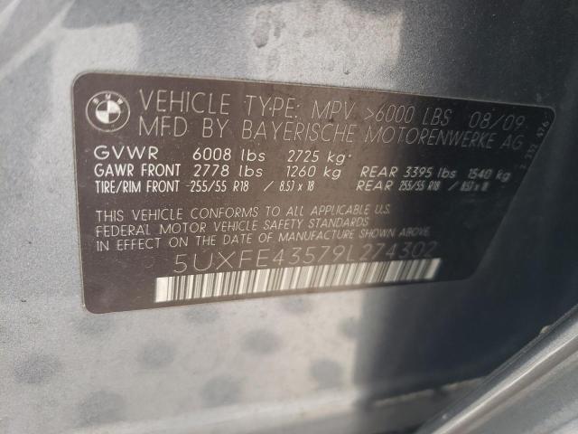 Photo 12 VIN: 5UXFE43579L274302 - BMW X5 XDRIVE3 