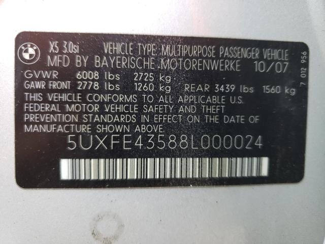 Photo 11 VIN: 5UXFE43588L000024 - BMW X5 3.0I 