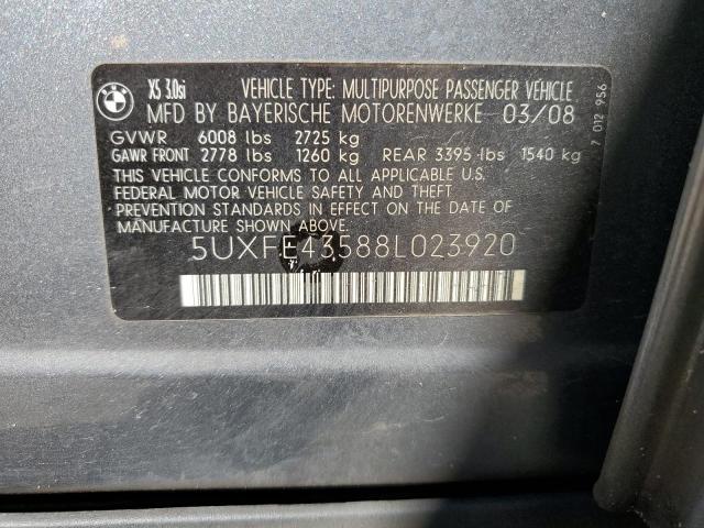 Photo 13 VIN: 5UXFE43588L023920 - BMW X5 3.0I 