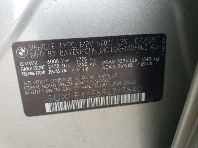 Photo 9 VIN: 5UXFE43589L273840 - BMW X5 XDRIVE3 