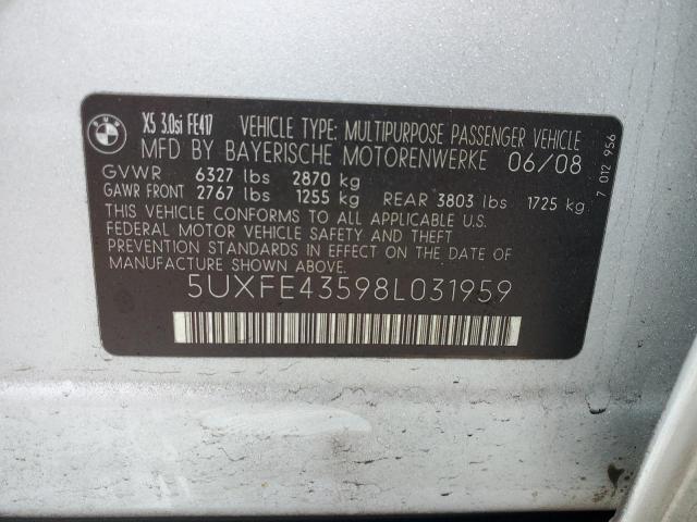 Photo 12 VIN: 5UXFE43598L031959 - BMW X5 