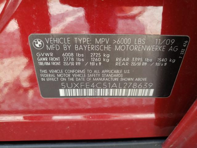 Photo 9 VIN: 5UXFE4C51AL278639 - BMW X5 XDRIVE3 