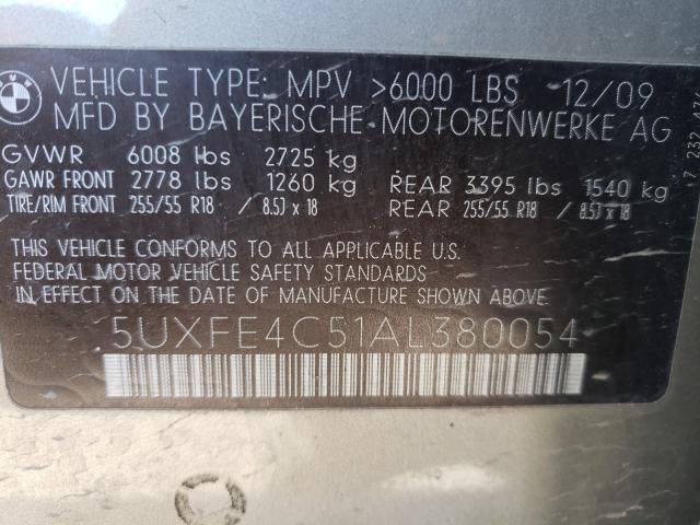 Photo 9 VIN: 5UXFE4C51AL380054 - BMW X5 XDRIVE3 