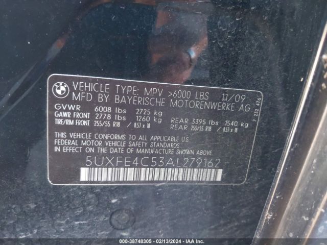 Photo 8 VIN: 5UXFE4C53AL279162 - BMW X5 