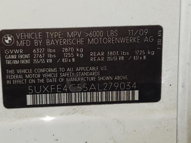 Photo 9 VIN: 5UXFE4C55AL279034 - BMW X5 XDRIVE3 