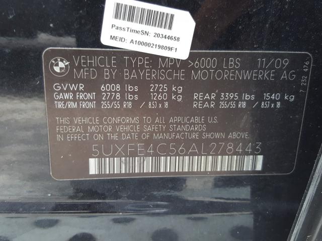 Photo 9 VIN: 5UXFE4C56AL278443 - BMW X5 XDRIVE3 