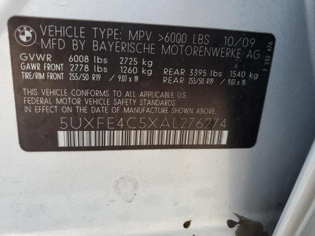 Photo 9 VIN: 5UXFE4C5XAL276274 - BMW X5 XDRIVE3 