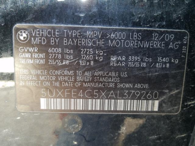 Photo 9 VIN: 5UXFE4C5XAL379260 - BMW X5 XDRIVE3 